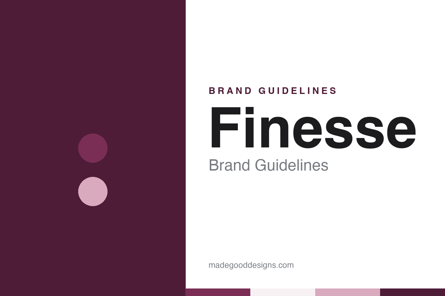 Finesse brand guidelines — abstract colour discs and material texture (original homage; not a Finesse product or logo)