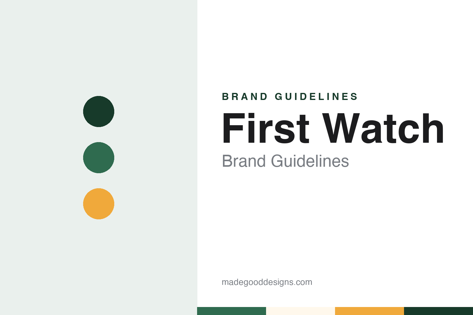 First Watch Brand Guidelines: A Daytime Café Named for a Ship’s First Shift