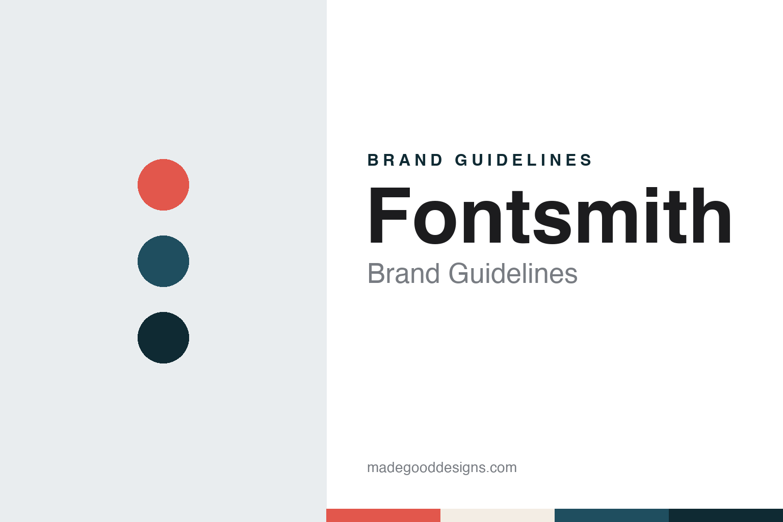 Fontsmith brand guidelines — abstract colour discs and material texture (original homage; not a Fontsmith product or logo)