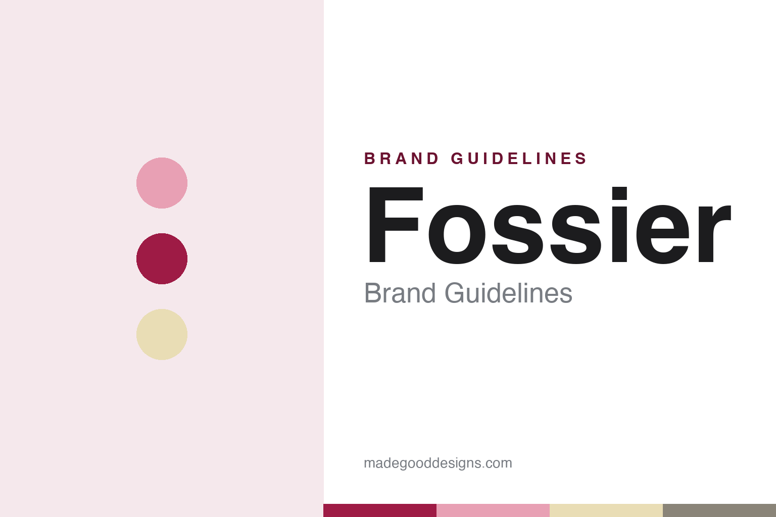 Fossier Brand Guidelines: The 1756 Reims House of the Pink Biscuit
