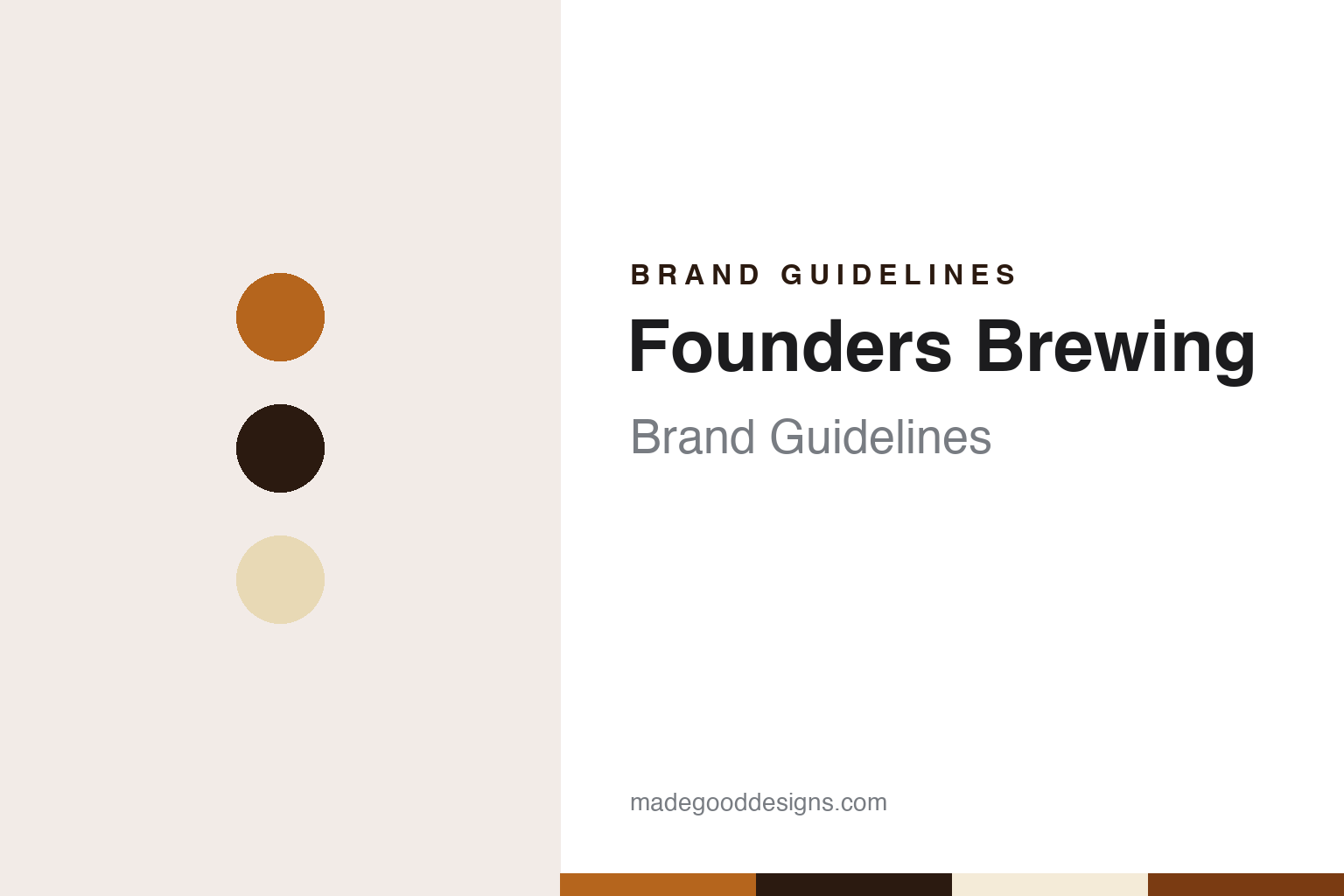 Founders Brewing brand guidelines — abstract colour discs and material texture (original homage; not a Founders Brewing product or logo)