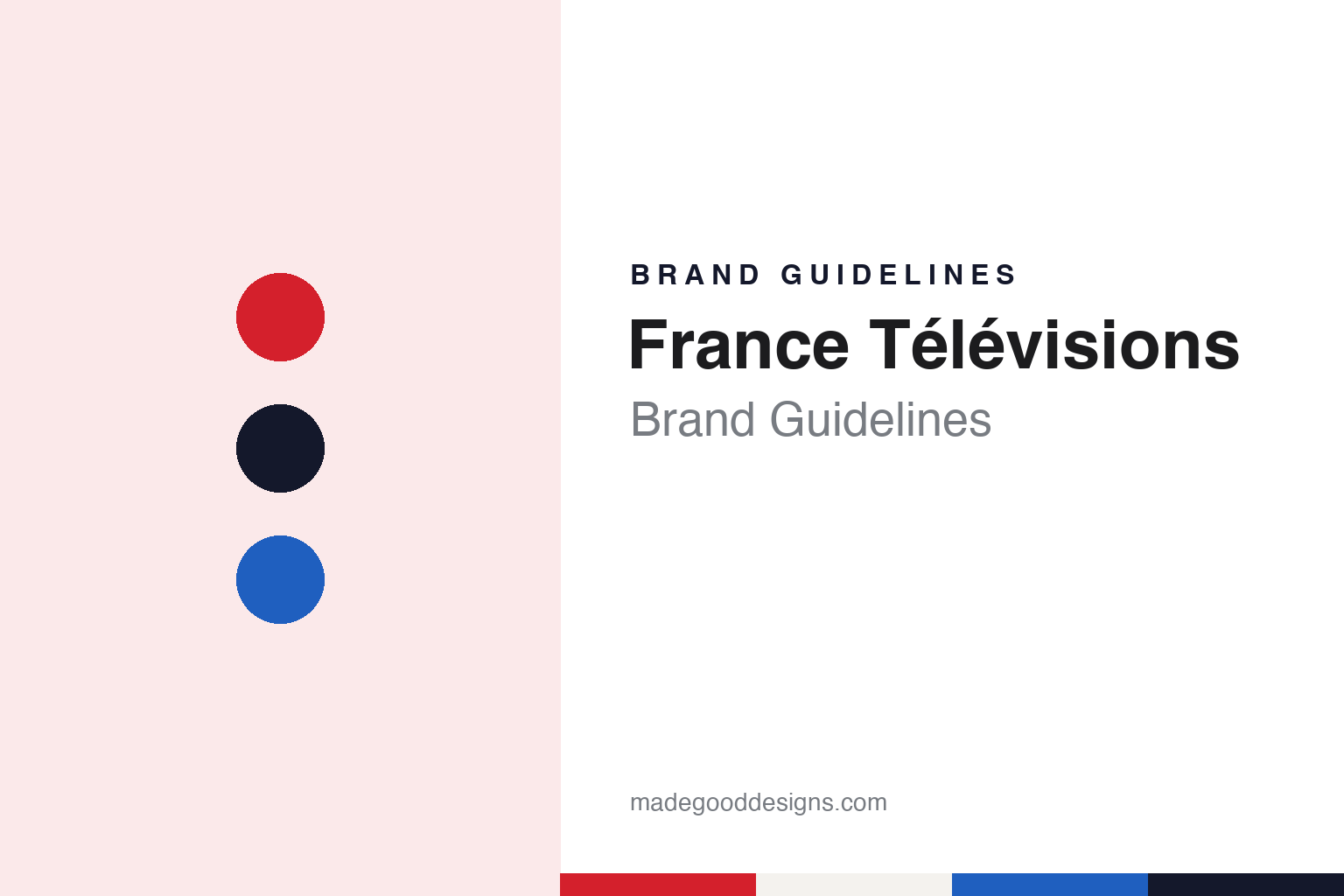 France Télévisions brand guidelines — abstract colour discs and material texture (original homage; not a France Télévisions product or logo)