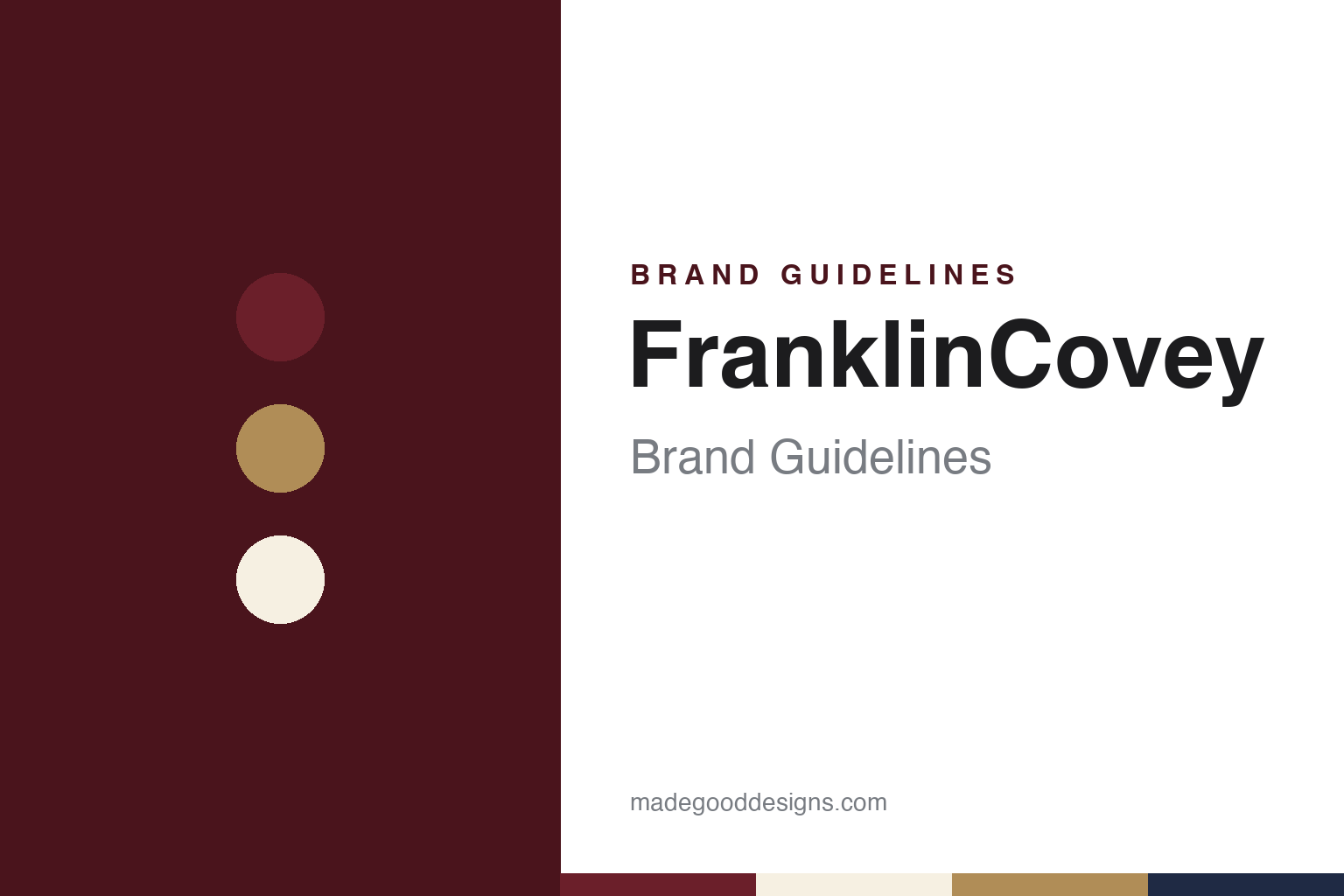 FranklinCovey brand guidelines — abstract colour discs and material texture (original homage; not a FranklinCovey product or logo)