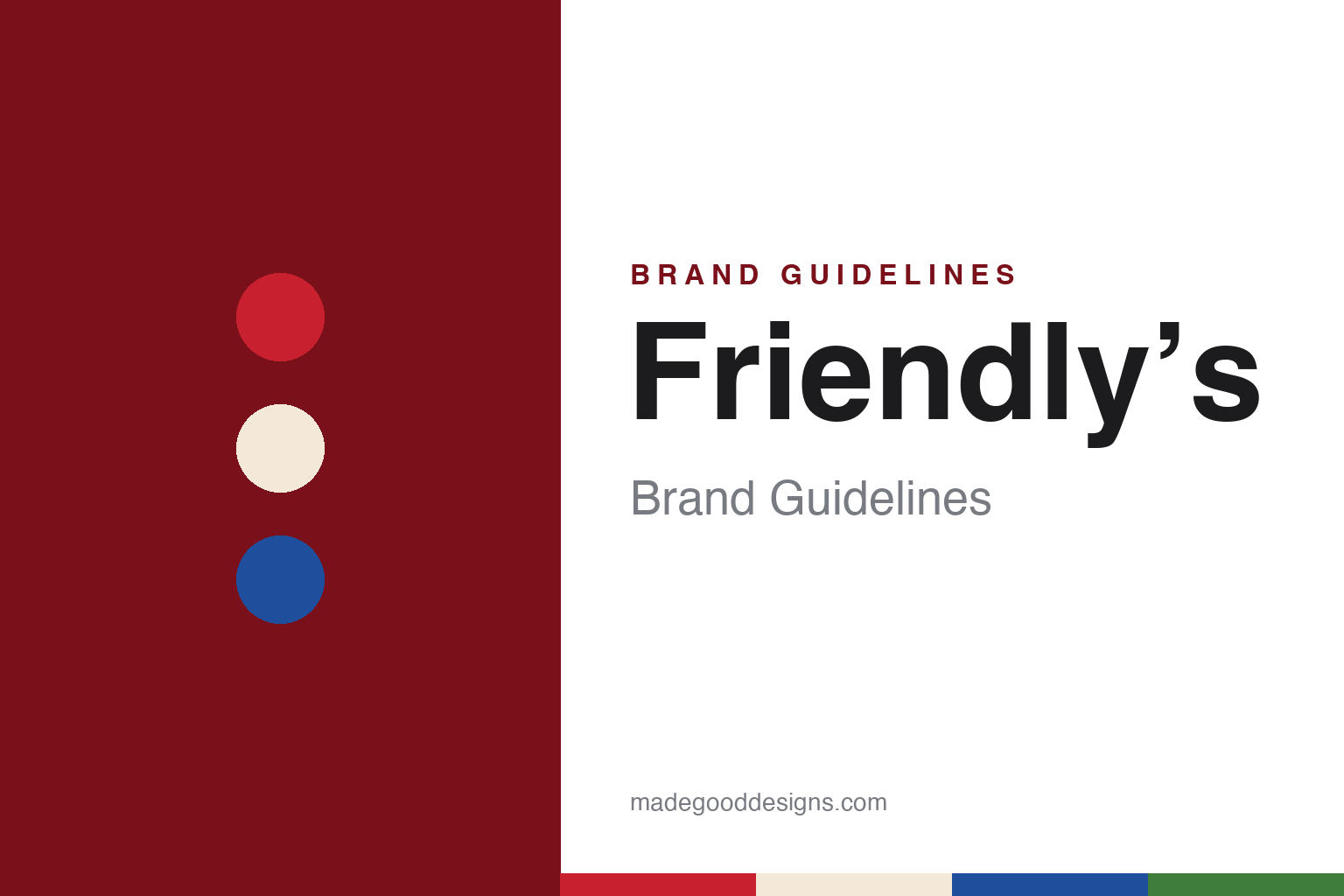 Friendly’s Brand Guidelines: A 1935 Springfield Shop, a Split Name & a Hedge