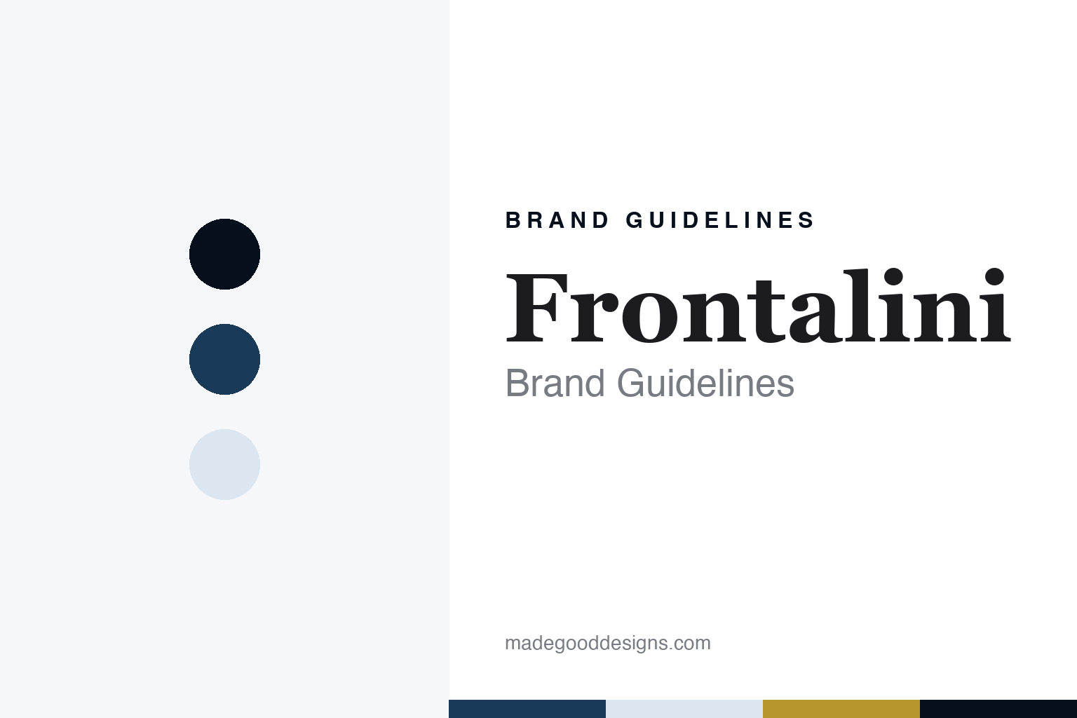 Frontalini brand guidelines — abstract colour discs and material texture (original homage; not a Frontalini product or logo)