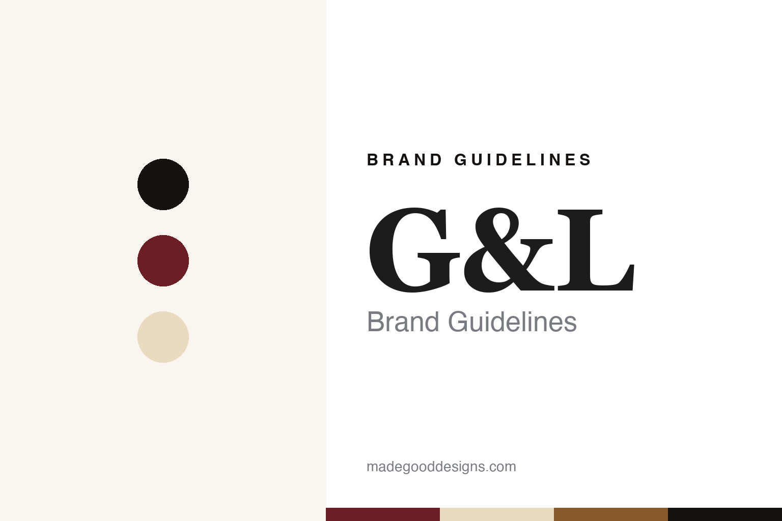 G&L brand guidelines — abstract colour discs and material texture (original homage; not a G&L product or logo)