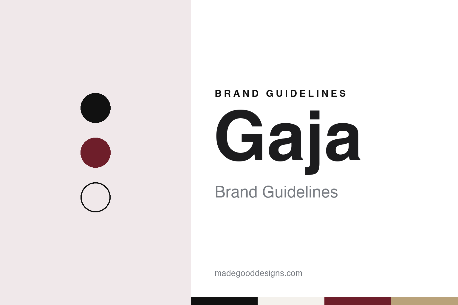 Gaja brand guidelines — abstract colour discs and material texture (original homage; not a Gaja product or logo)