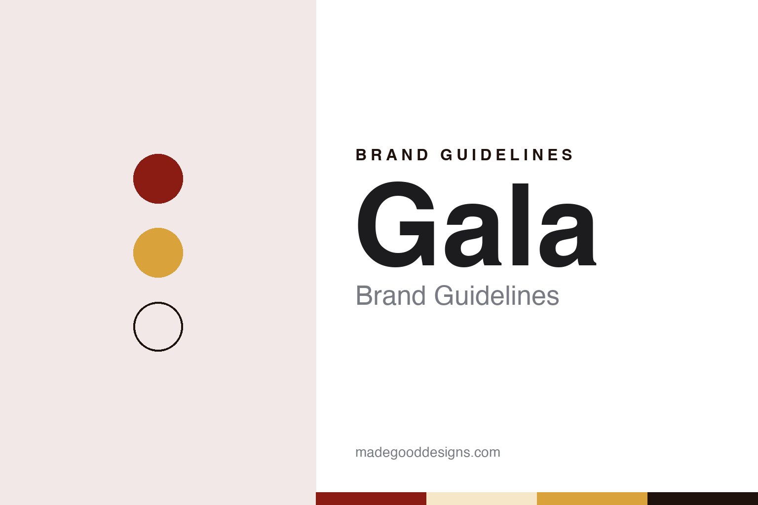 Gala brand guidelines — abstract colour discs and material texture (original homage; not a Gala product or logo)