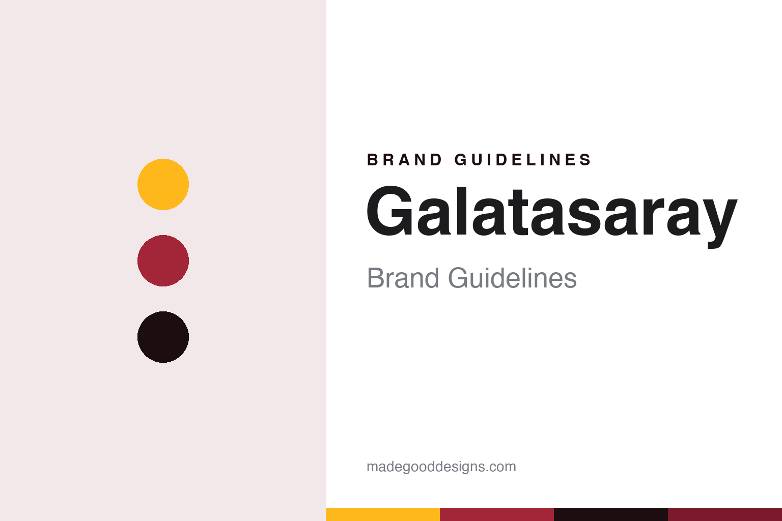 Galatasaray Brand Guidelines: Yellow and Red, a GS Monogram and the Parçalı Shirt