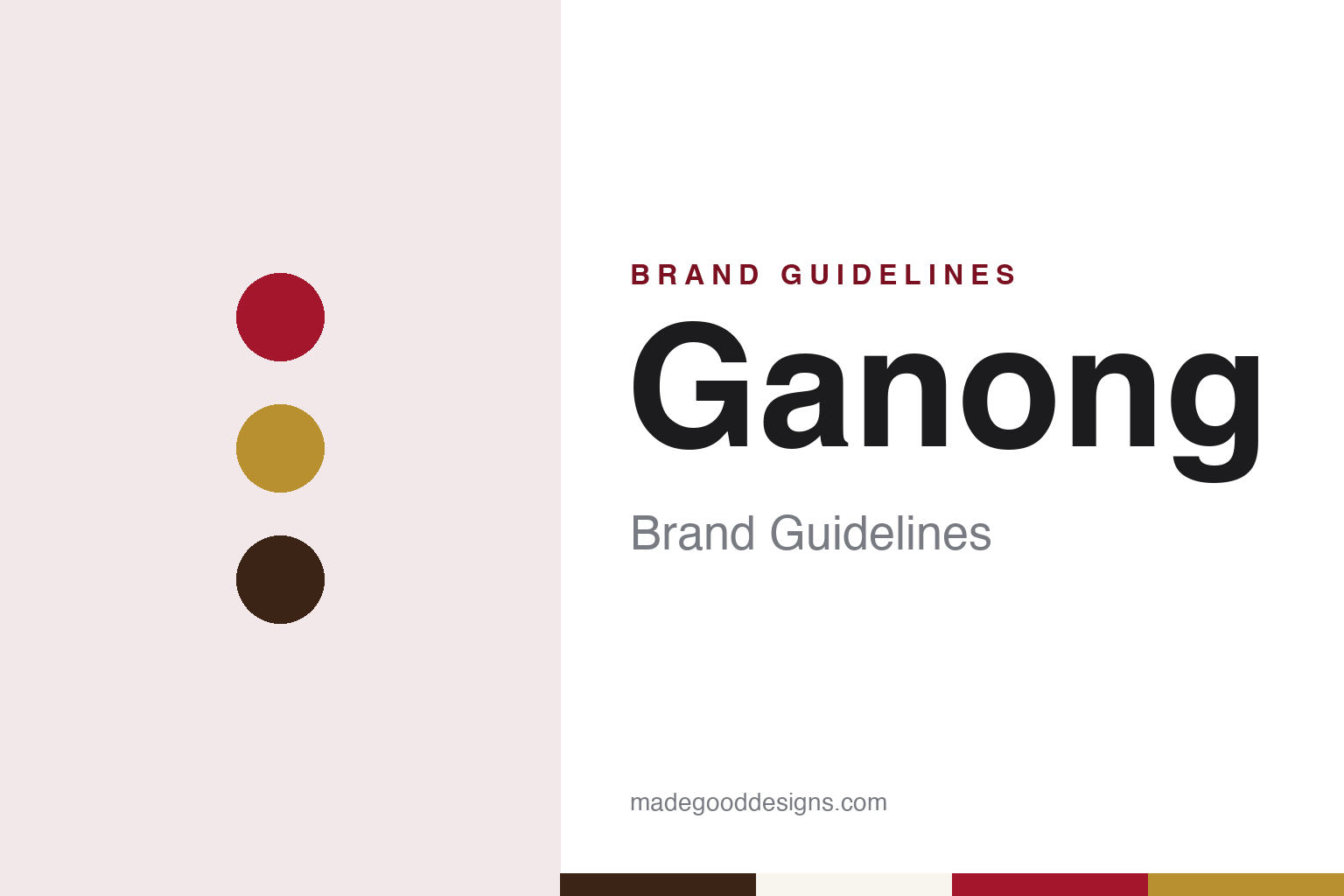 Ganong brand guidelines — abstract colour discs and material texture (original homage; not a Ganong product or logo)