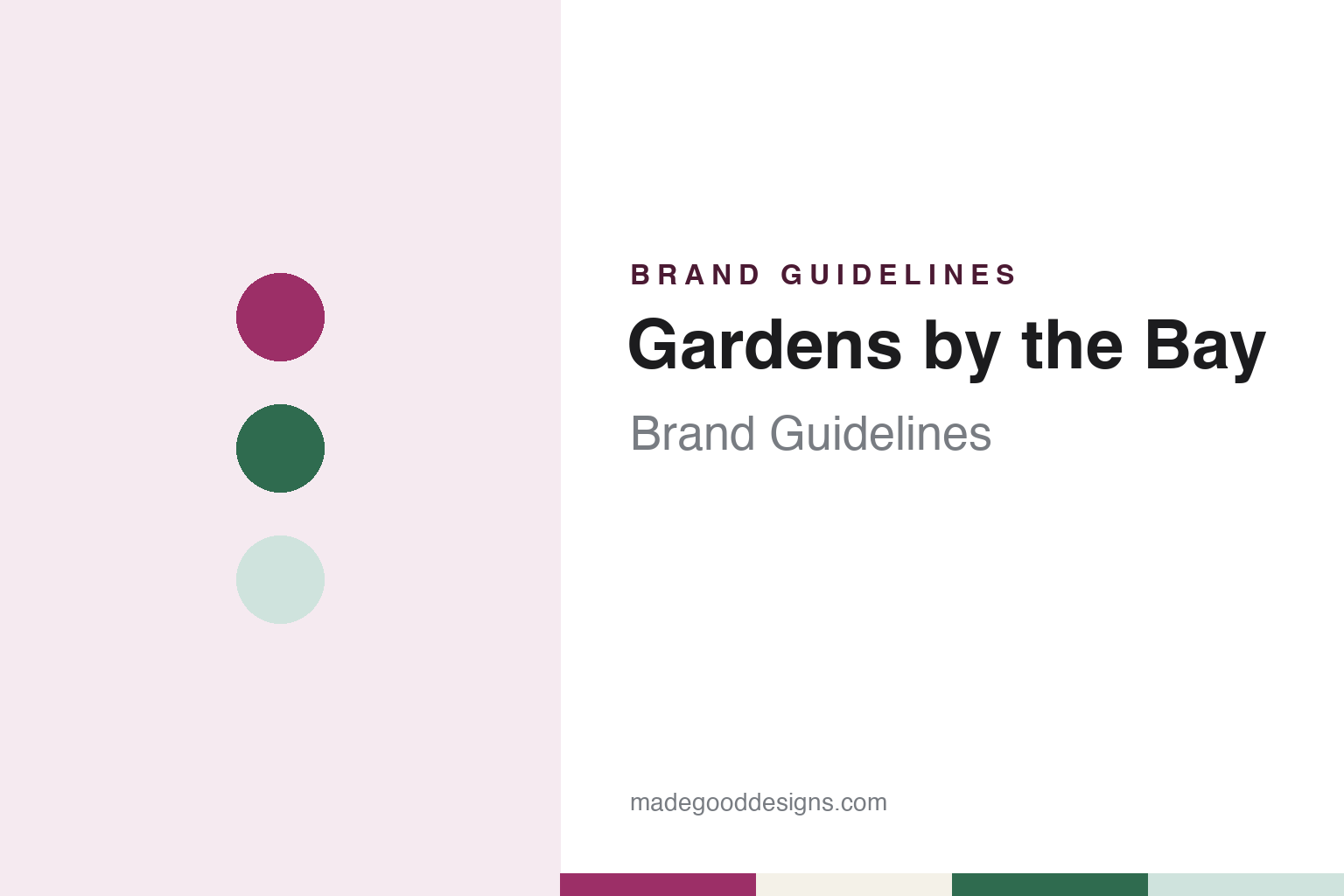 Gardens by the Bay brand guidelines — abstract colour discs and material texture (original homage; not a Gardens by the Bay product or logo)