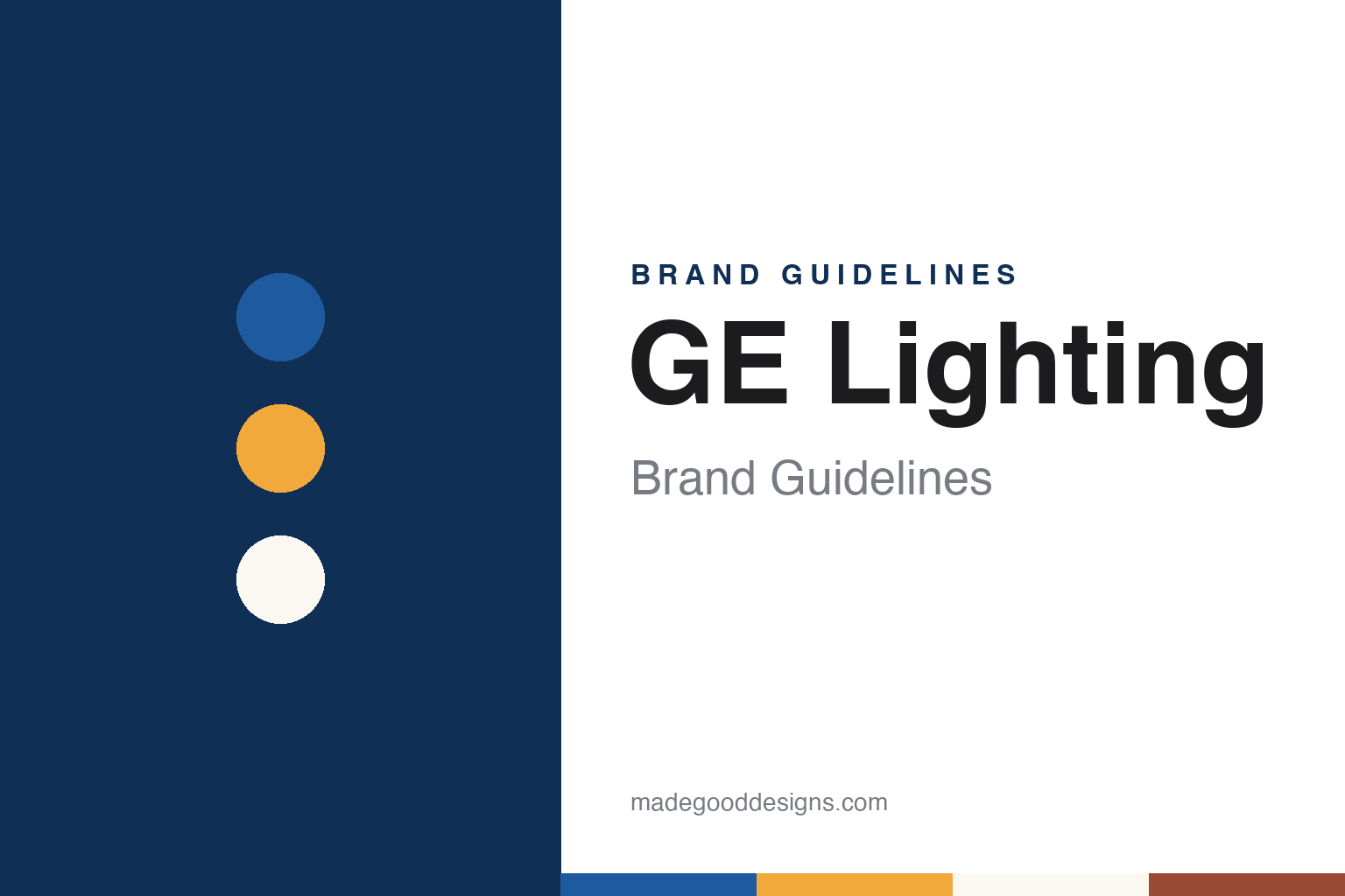 GE Lighting brand guidelines — abstract colour discs and material texture (original homage; not a GE Lighting product or logo)