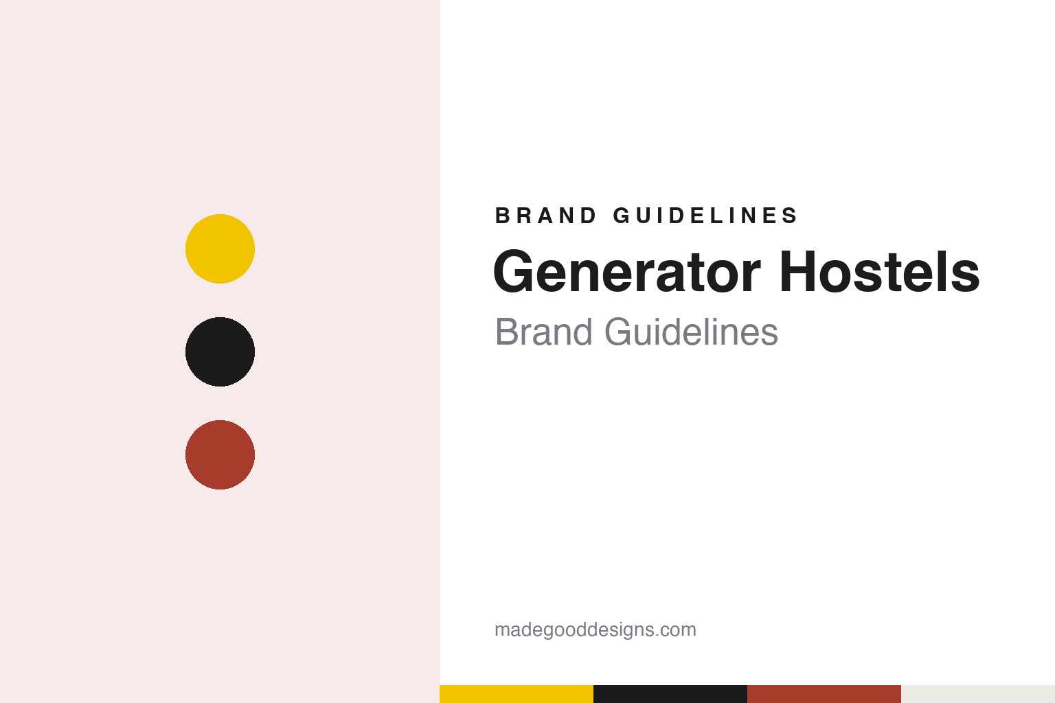 Generator Hostels Brand Guidelines: London 1995, the Duffys & DesignAgency
