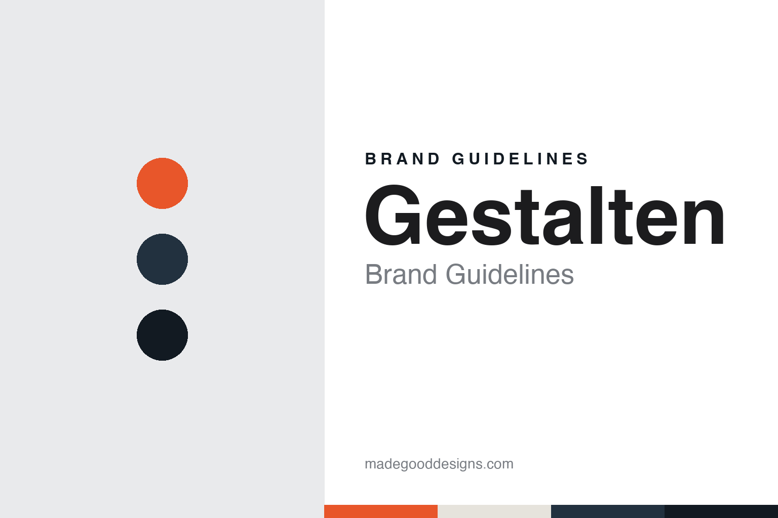 Gestalten brand guidelines — abstract colour discs and material texture (original homage; not a Gestalten product or logo)
