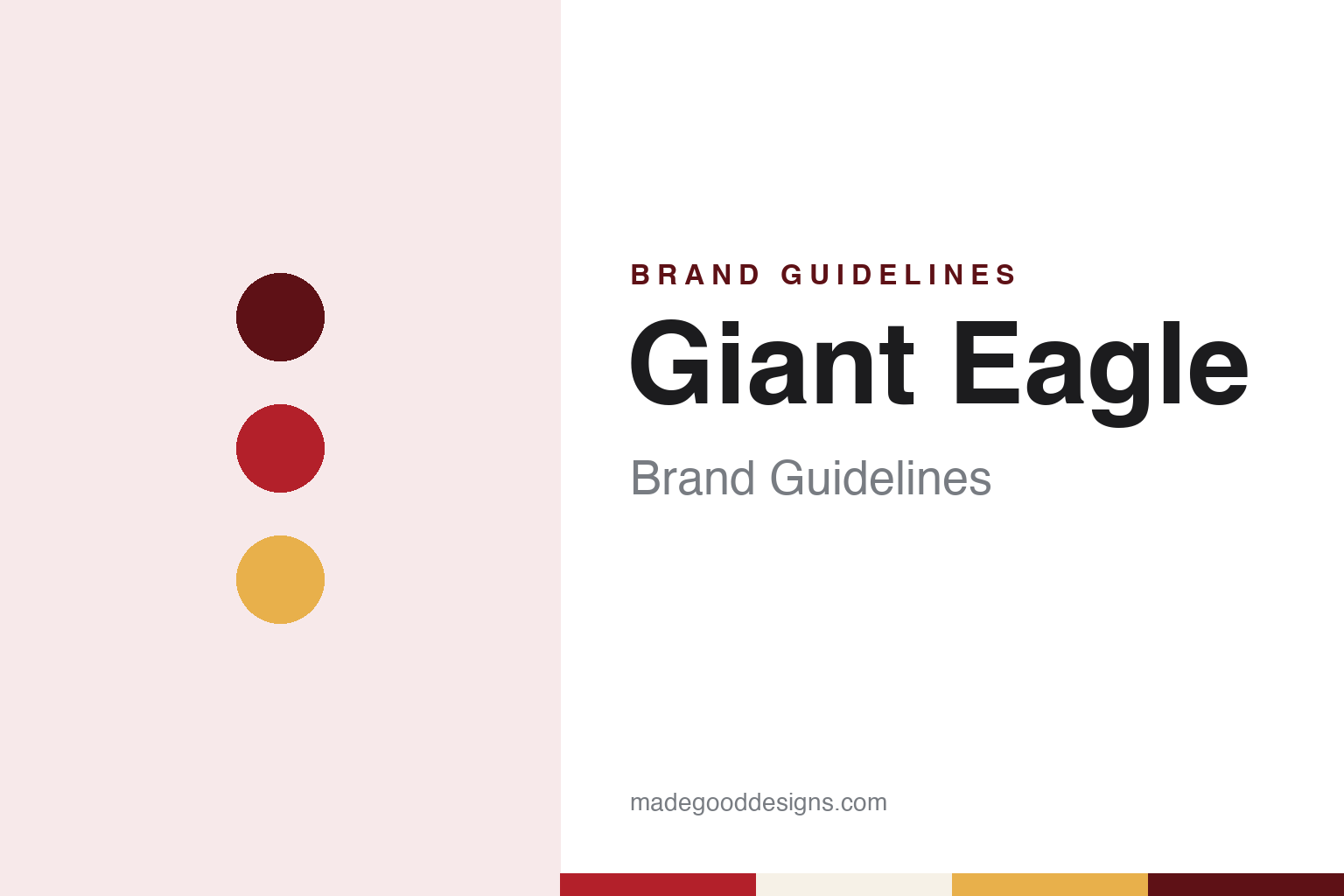 Giant Eagle brand guidelines — abstract colour discs and material texture (original homage; not a Giant Eagle product or logo)