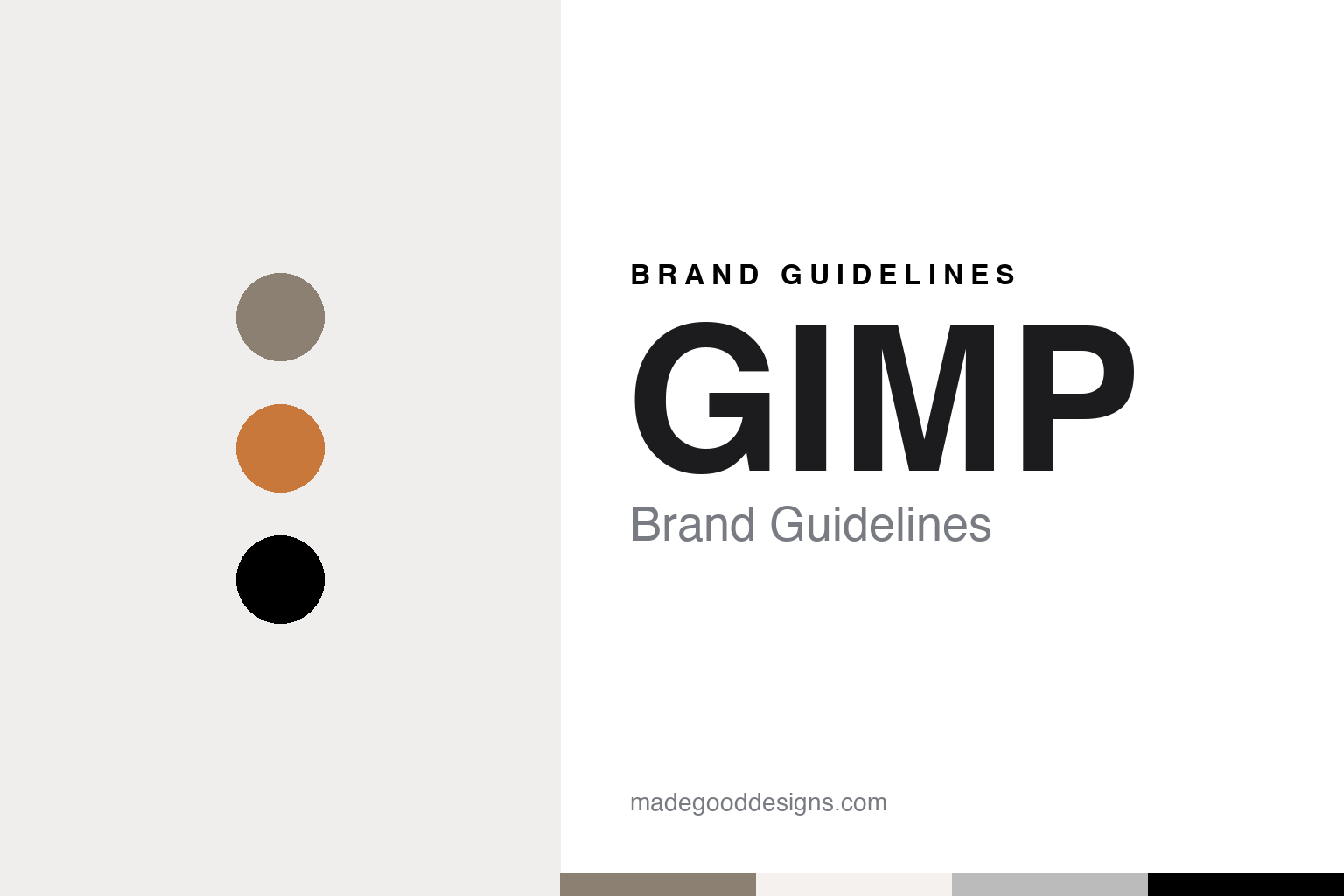 GIMP brand guidelines — abstract colour discs and material texture (original homage; not a GIMP product or logo)