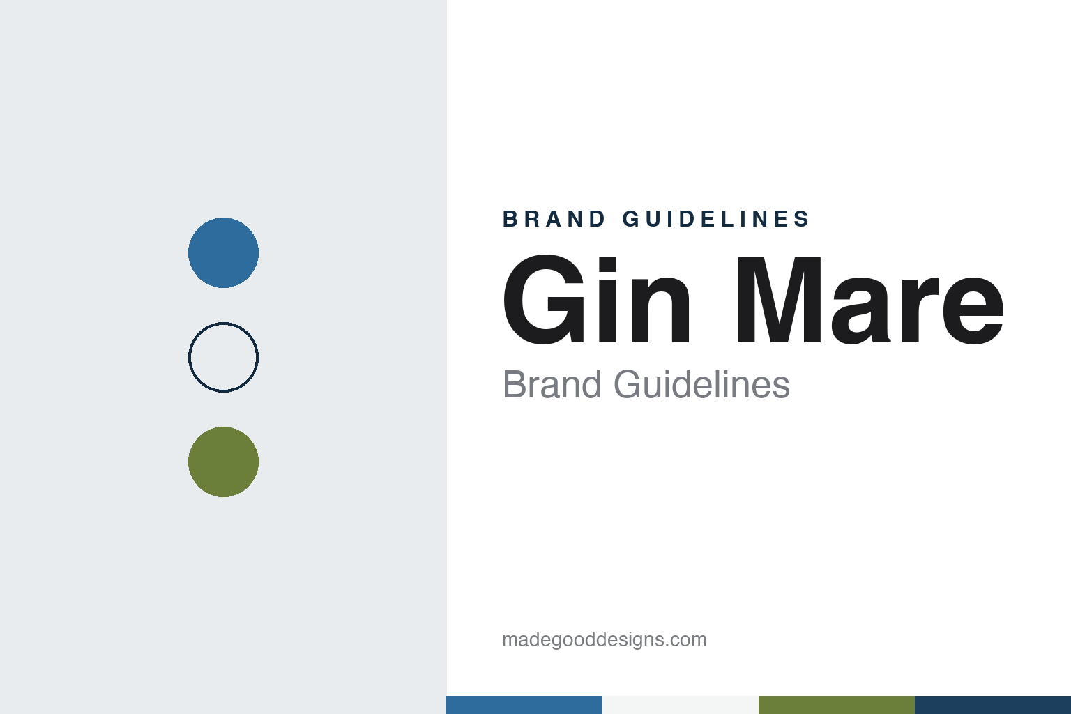 Gin Mare brand guidelines — abstract colour discs and material texture (original homage; not a Gin Mare product or logo)