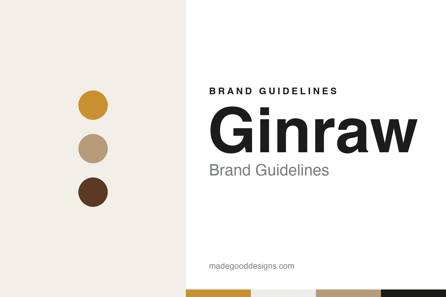 Ginraw Brand Guidelines: The Barcelona “Gastronomic” Gin in an Ochre Bottle
