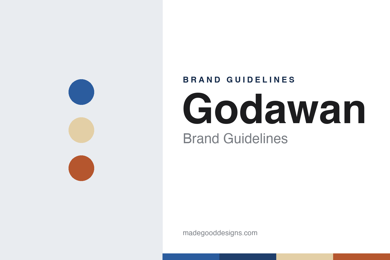 Godawan brand guidelines — abstract colour discs and material texture (original homage; not a Godawan product or logo)