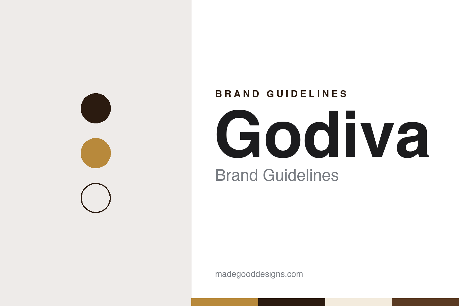 Godiva brand guidelines — abstract colour discs and material texture (original homage; not a Godiva product or logo)