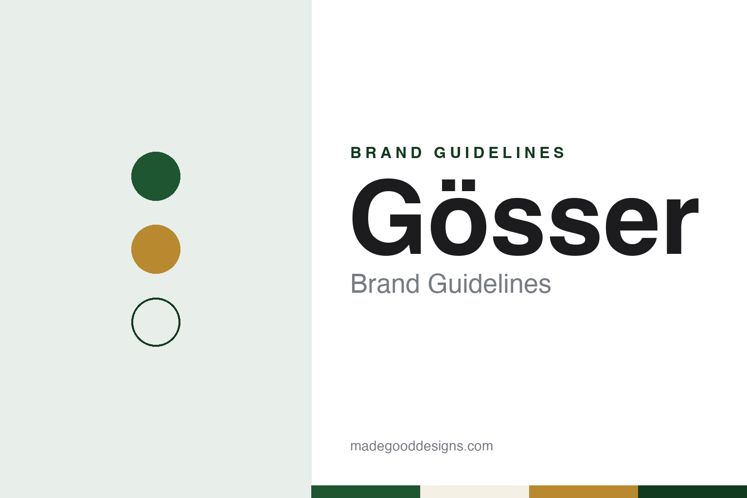Gösser brand guidelines — abstract colour discs and material texture (original homage; not a Gösser product or logo)