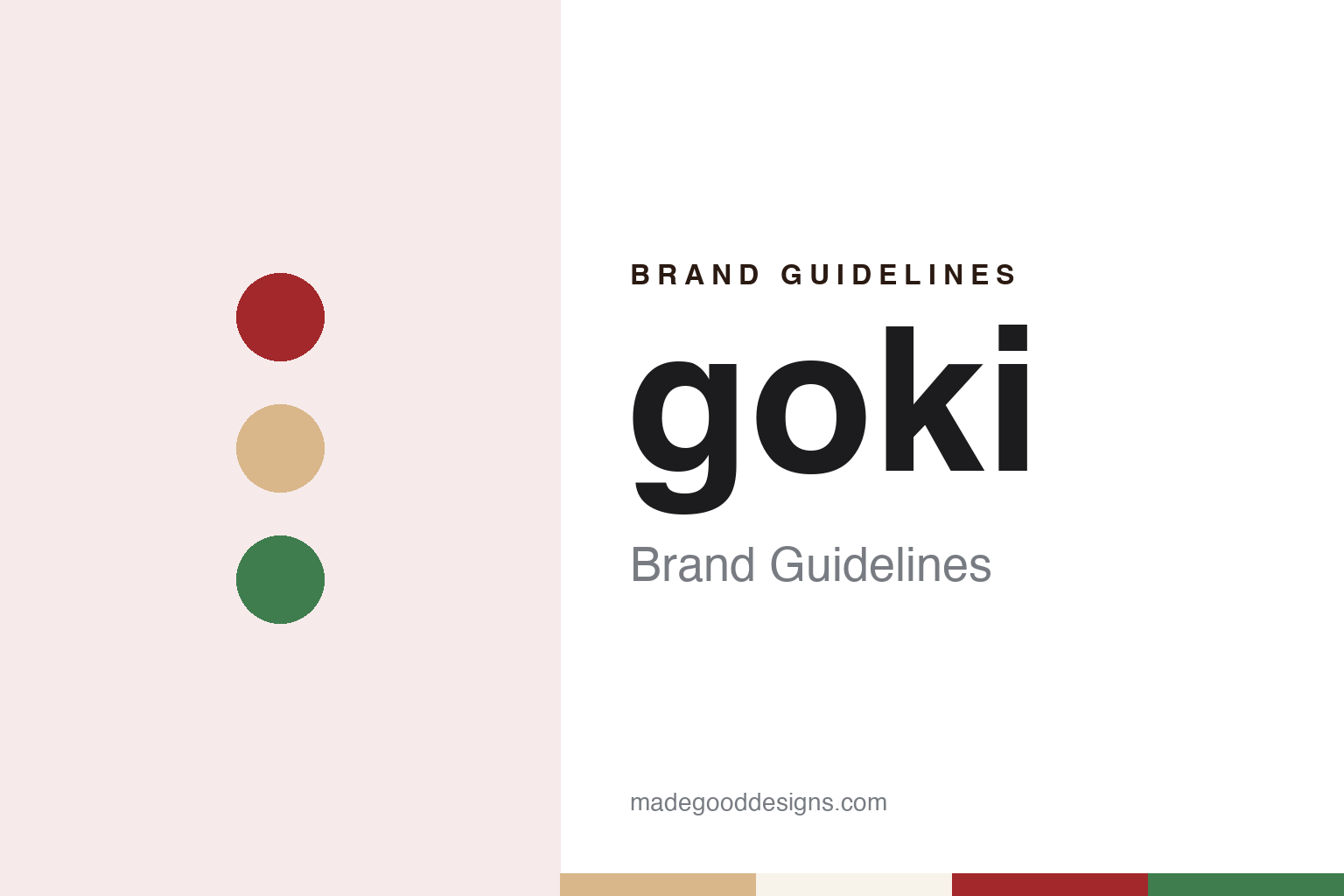 goki brand guidelines — abstract colour discs and material texture (original homage; not a goki product or logo)
