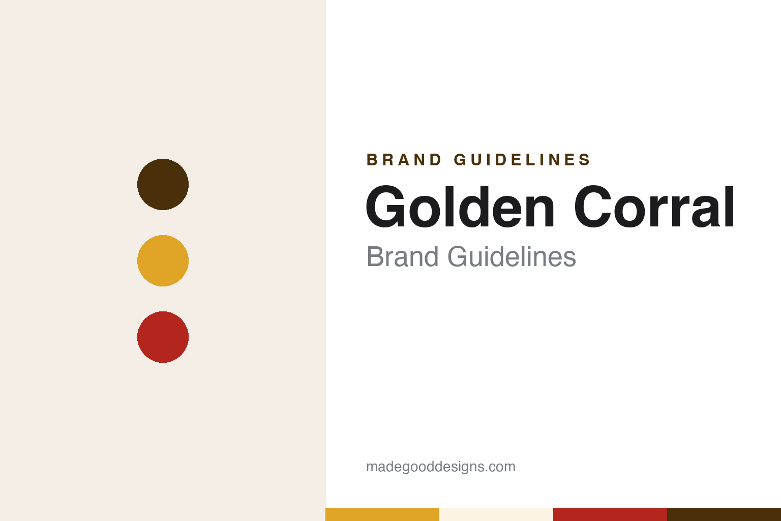 Golden Corral Brand Guidelines: A 1973 Fayetteville Steak House and a Buffet Court
