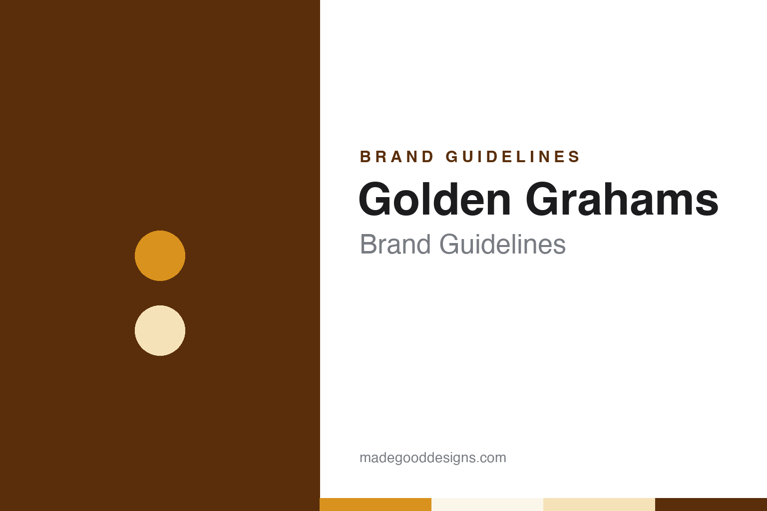 Golden Grahams brand guidelines — abstract colour discs and material texture (original homage; not a Golden Grahams product or logo)