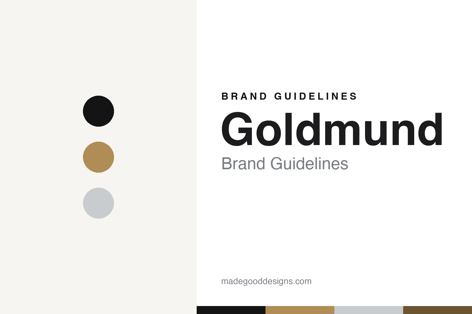 Goldmund brand guidelines — abstract colour discs and material texture (original homage; not a Goldmund product or logo)