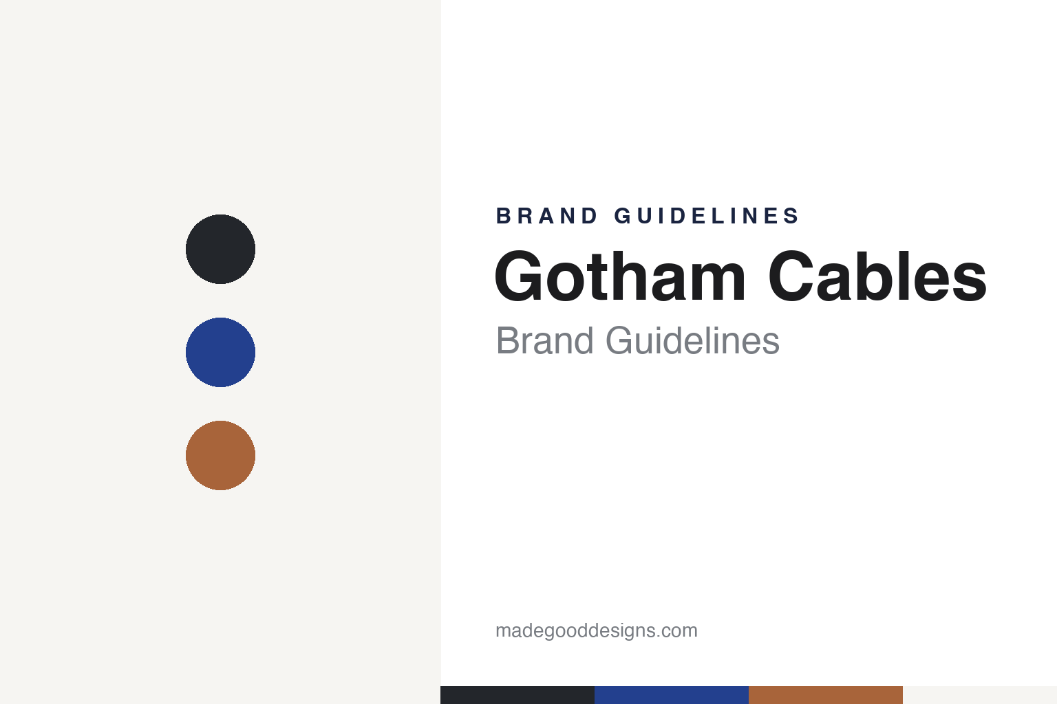 Gotham Cables Brand Guidelines: The Swiss Maker of Double-Shielded Audio Cable