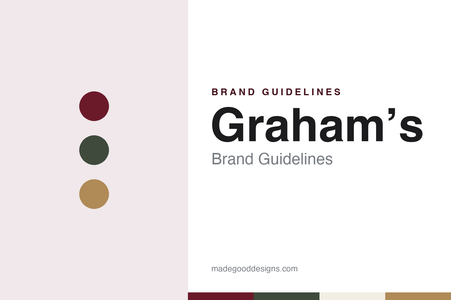 Graham’s brand guidelines — abstract colour discs and material texture (original homage; not a Graham’s product or logo)