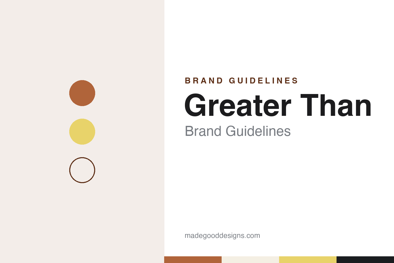 Greater Than brand guidelines — abstract colour discs and material texture (original homage; not a Greater Than product or logo)