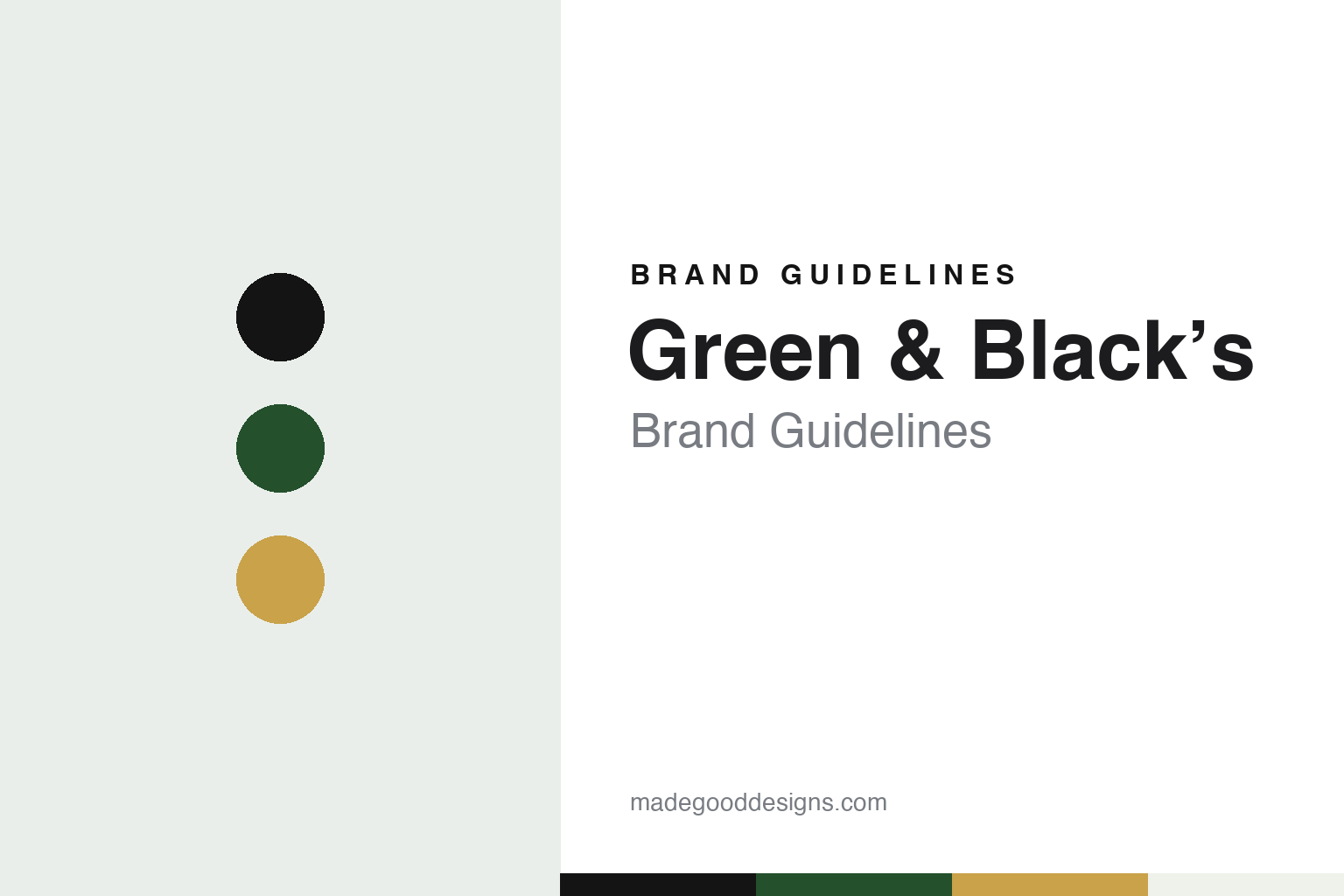 Green & Black’s brand guidelines — abstract colour discs and material texture (original homage; not a Green & Black’s product or logo)