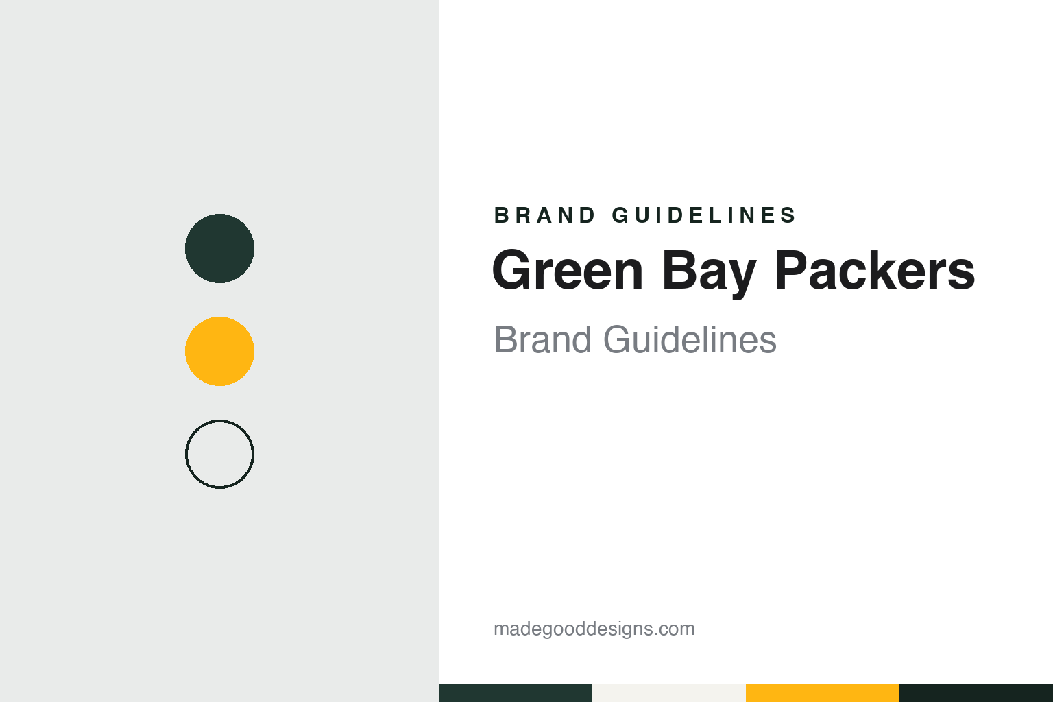 Green Bay Packers brand guidelines — abstract colour discs and material texture (original homage; not a Green Bay Packers product or logo)