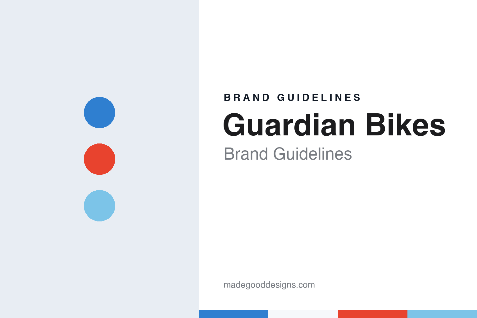 Guardian Bikes brand guidelines — abstract colour discs and material texture (original homage; not a Guardian Bikes product or logo)
