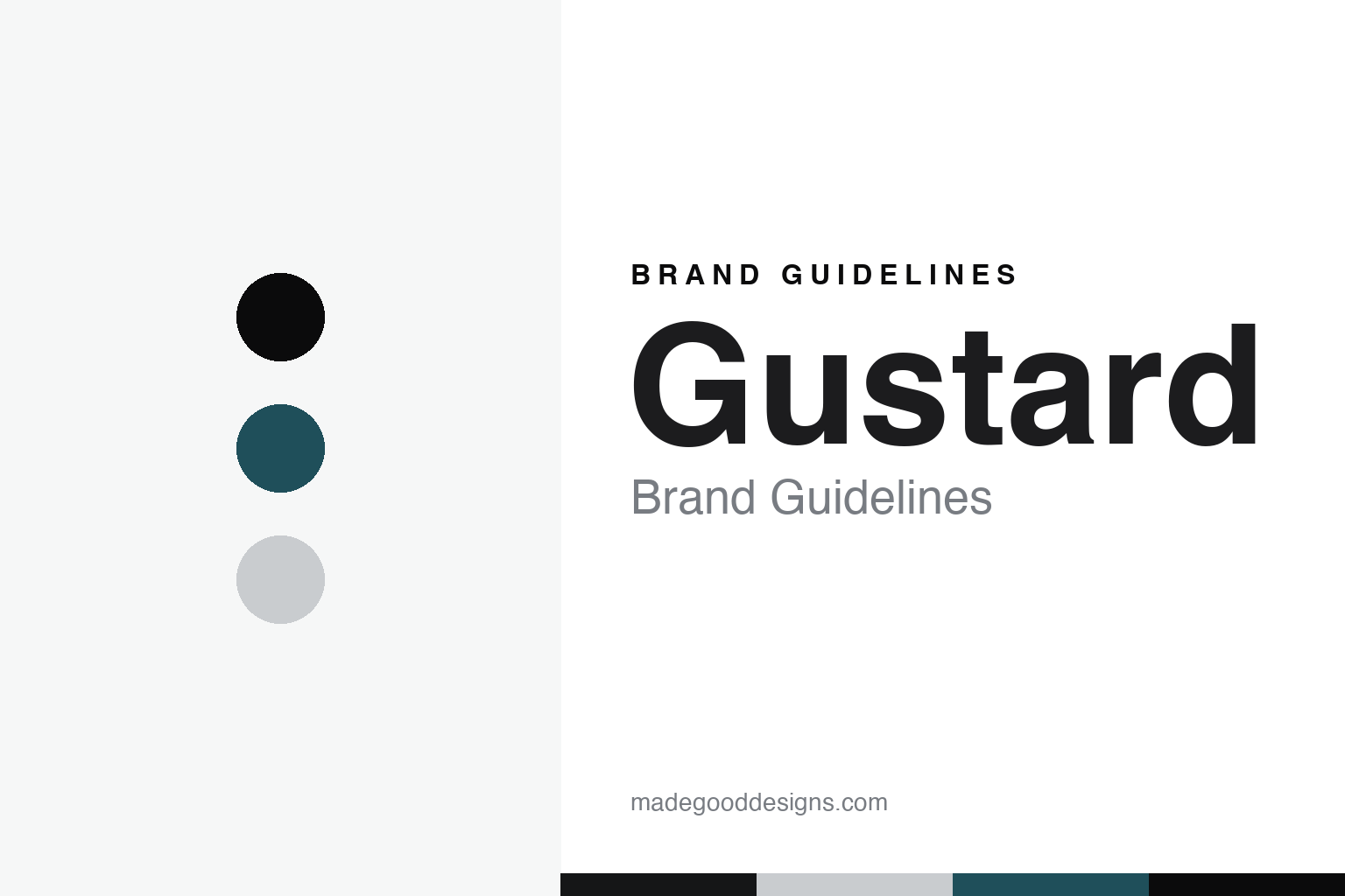 Gustard brand guidelines — abstract colour discs and material texture (original homage; not a Gustard product or logo)