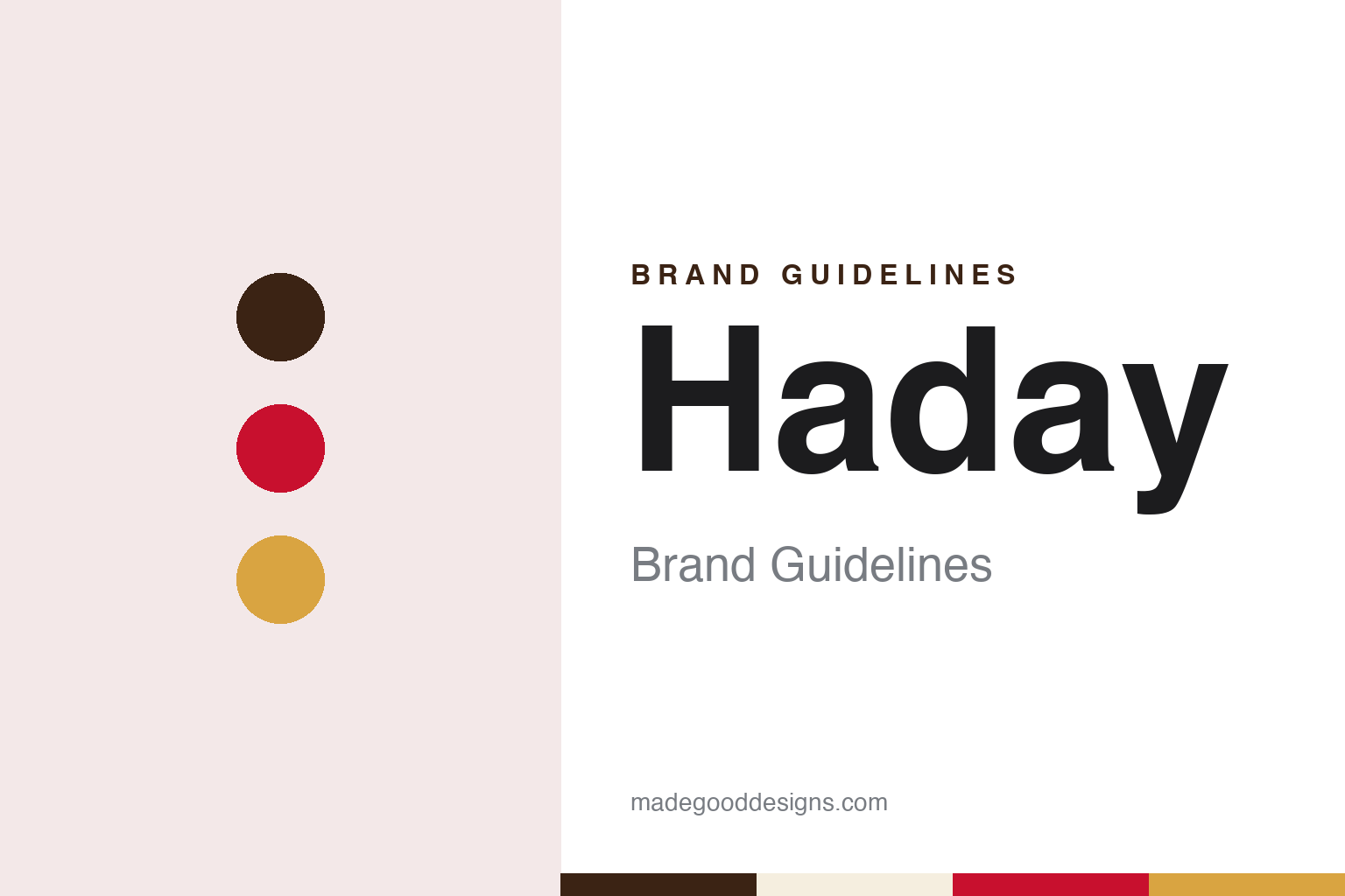Haday brand guidelines — abstract colour discs and material texture (original homage; not a Haday product or logo)