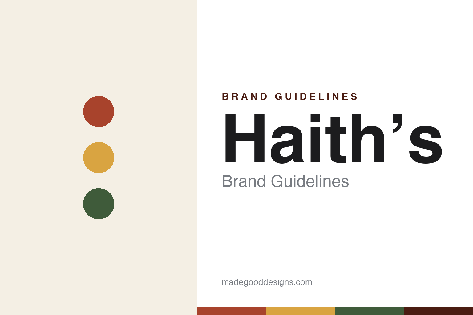 Haith’s brand guidelines — abstract colour discs and material texture (original homage; not a Haith’s product or logo)