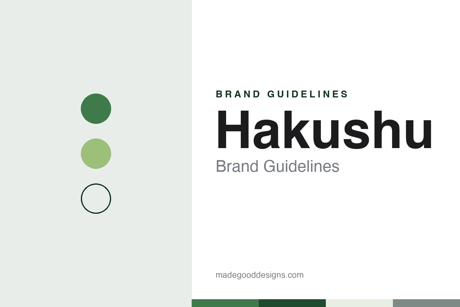 Hakushu brand guidelines — abstract colour discs and material texture (original homage; not a Hakushu product or logo)