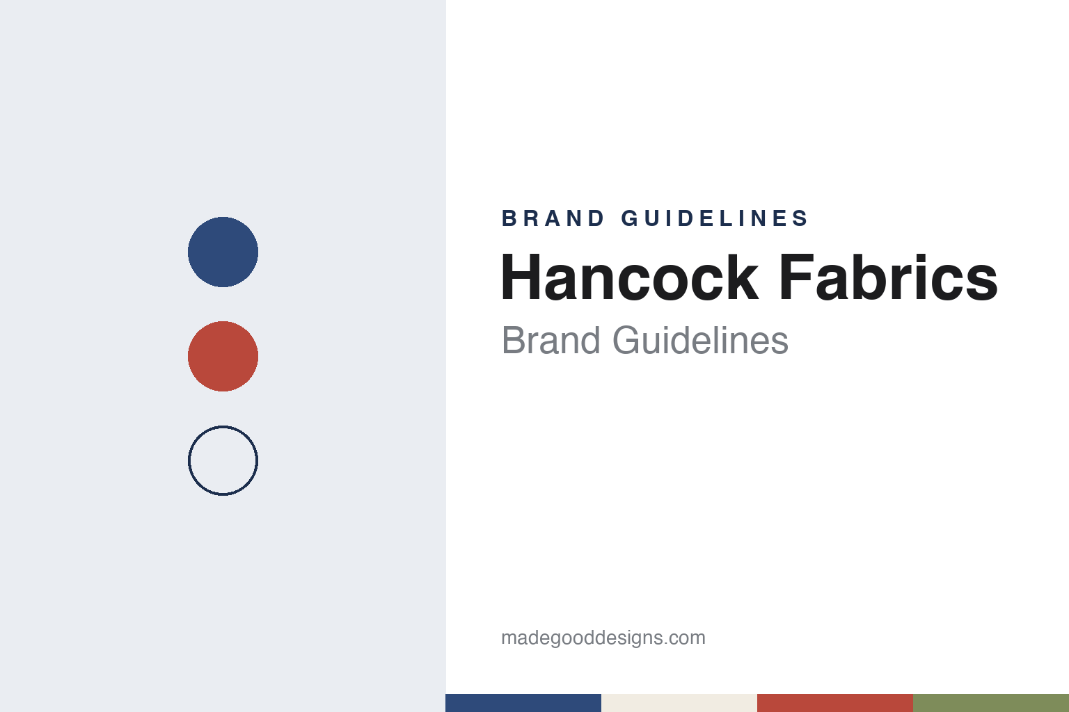 Hancock Fabrics Brand Guidelines: Tupelo, 1957