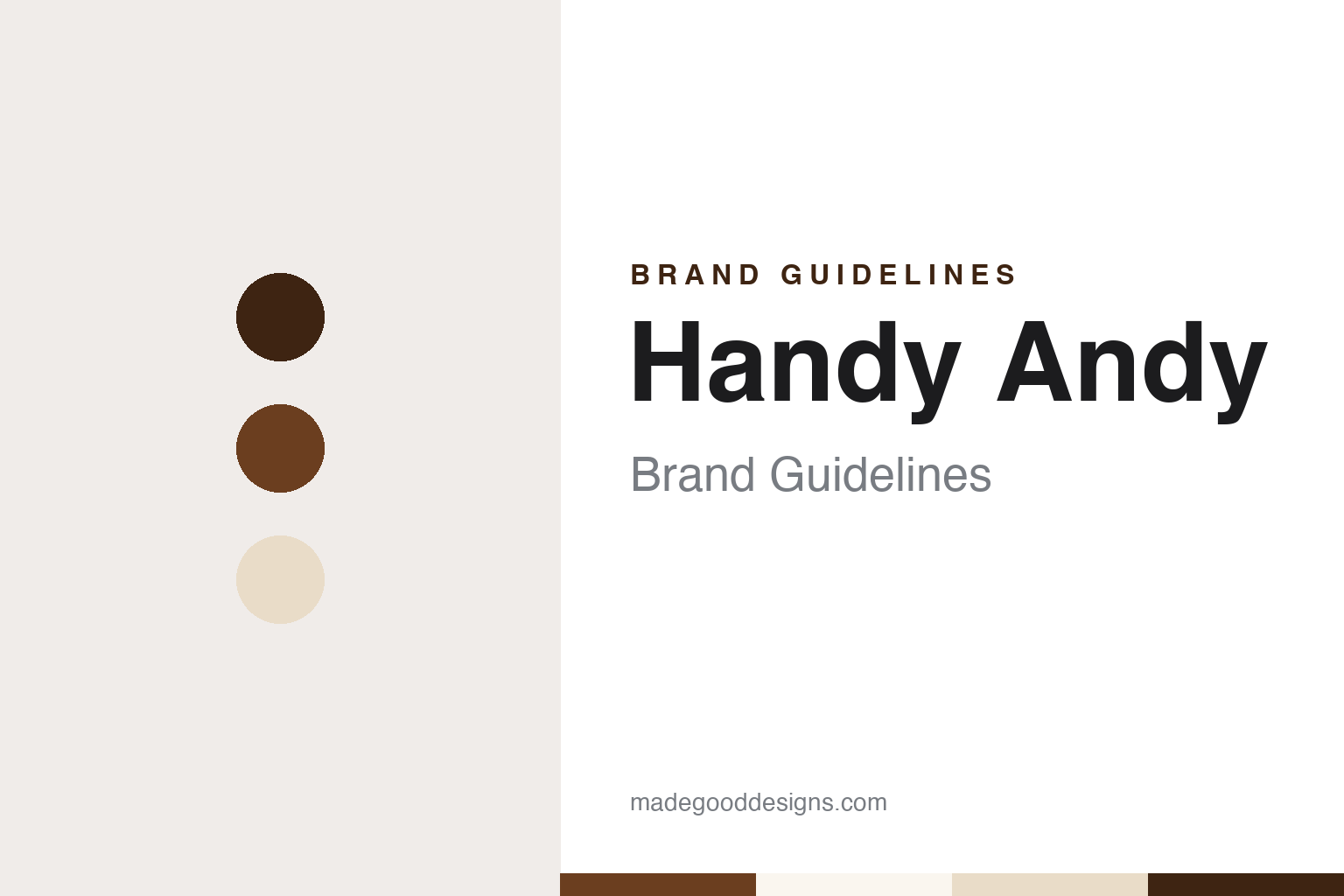 Handy Andy brand guidelines — abstract colour discs and material texture (original homage; not a Handy Andy product or logo)