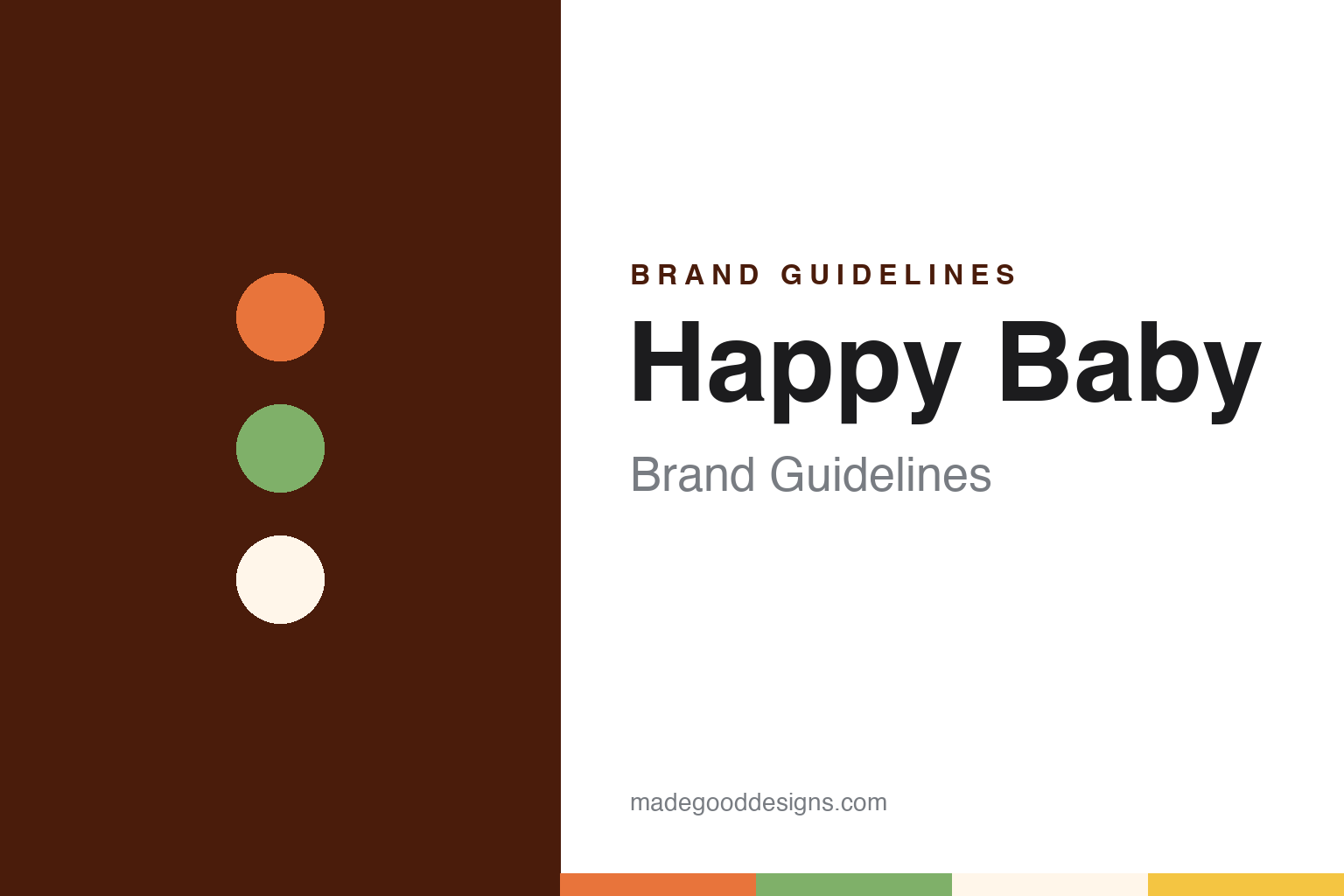 Happy Baby Brand Guidelines: Frozen Cubes in New York, Pouches and Danone