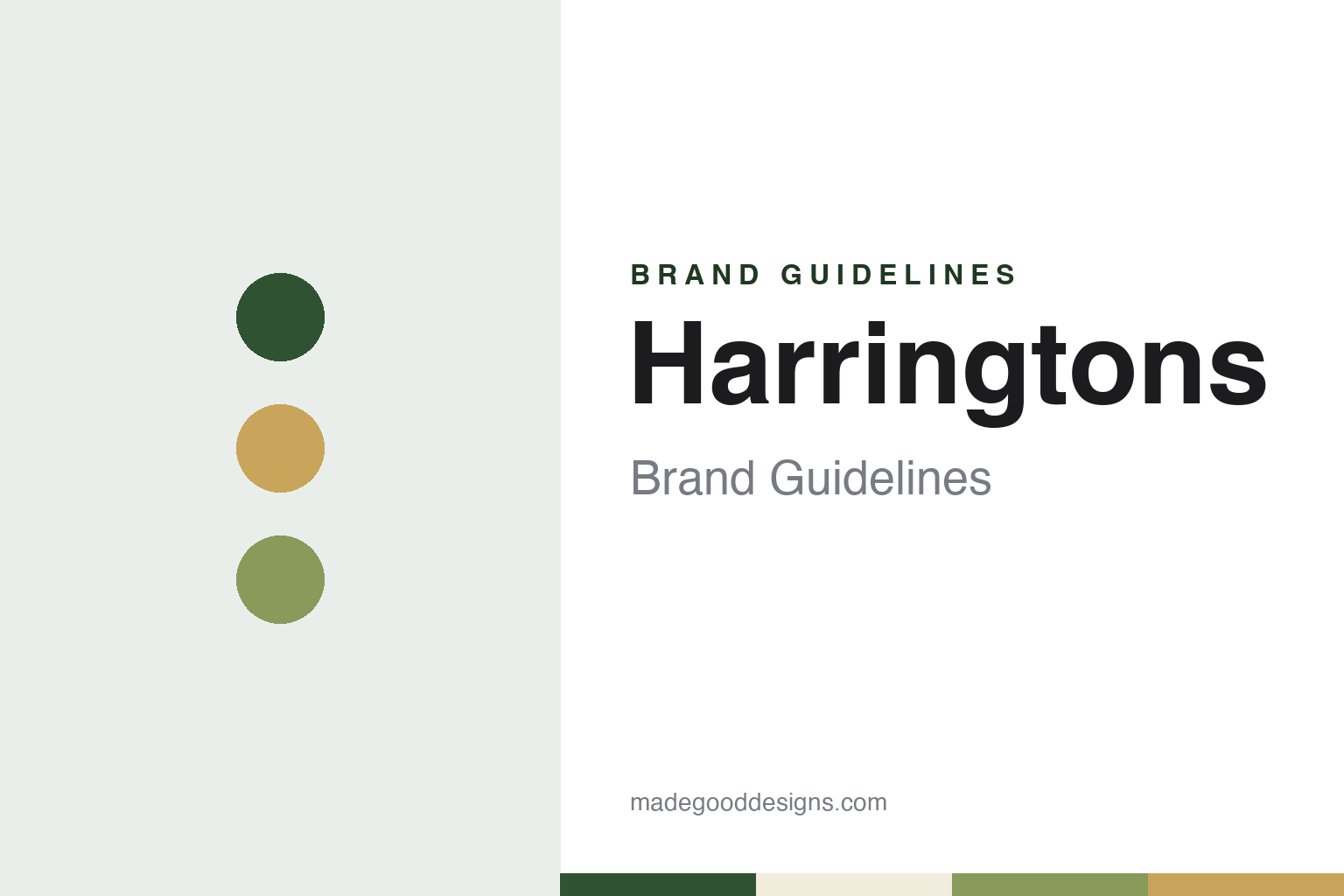 Harringtons brand guidelines — abstract colour discs and material texture (original homage; not a Harringtons product or logo)