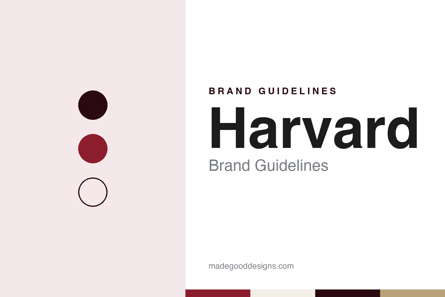 Harvard brand guidelines — abstract colour discs and material texture (original homage; not a Harvard product or logo)