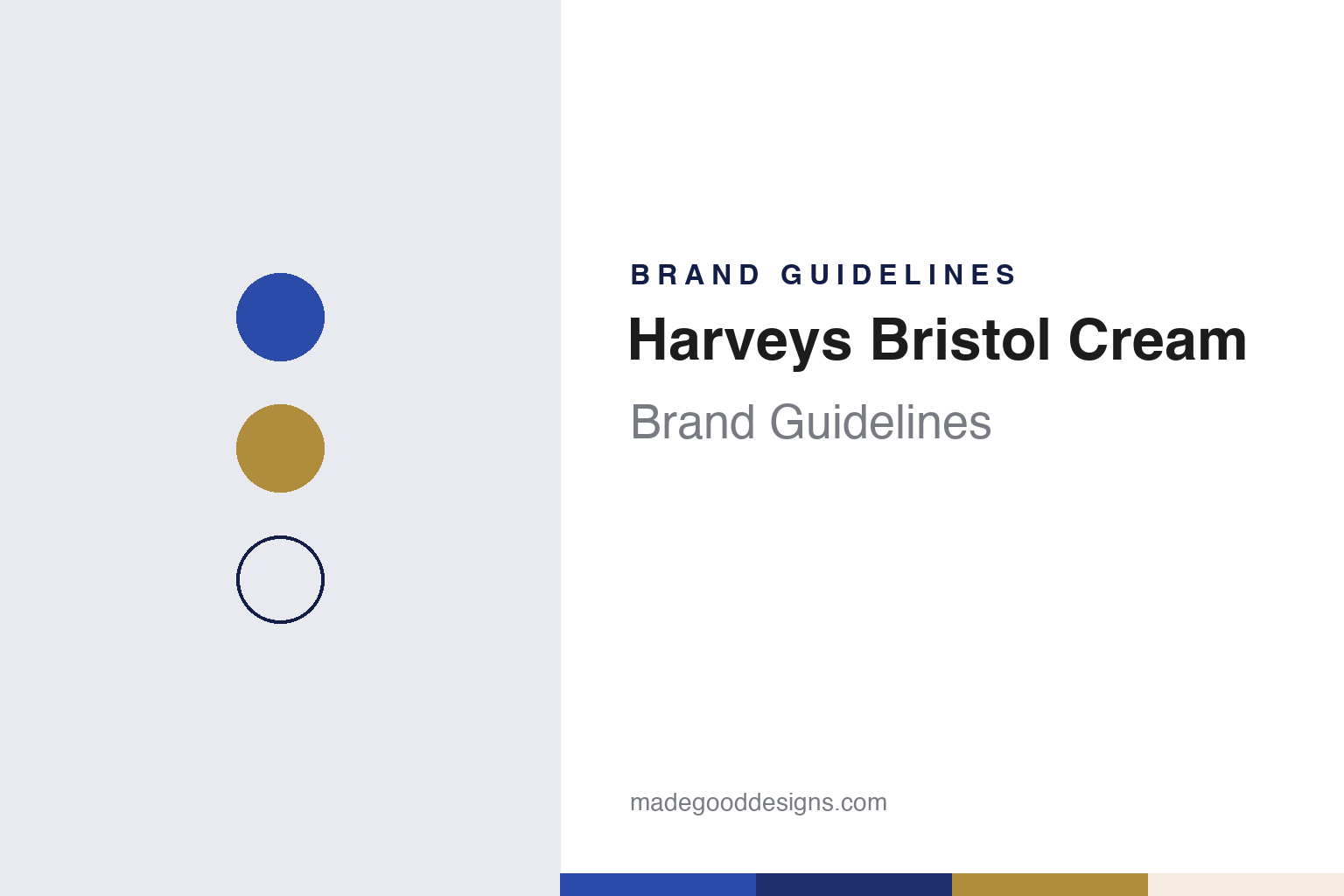 Harveys Bristol Cream Brand Guidelines: The Bristol Cream Sherry in a Blue Bottle Since 1994