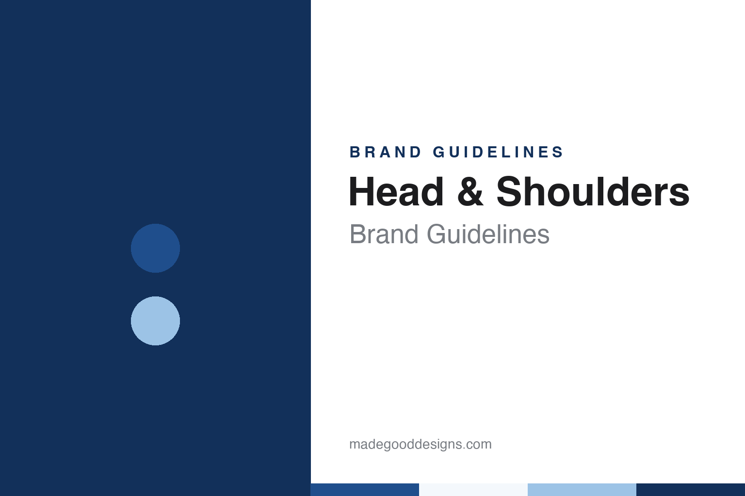 Head & Shoulders brand guidelines — abstract colour discs and material texture (original homage; not a Head & Shoulders product or logo)