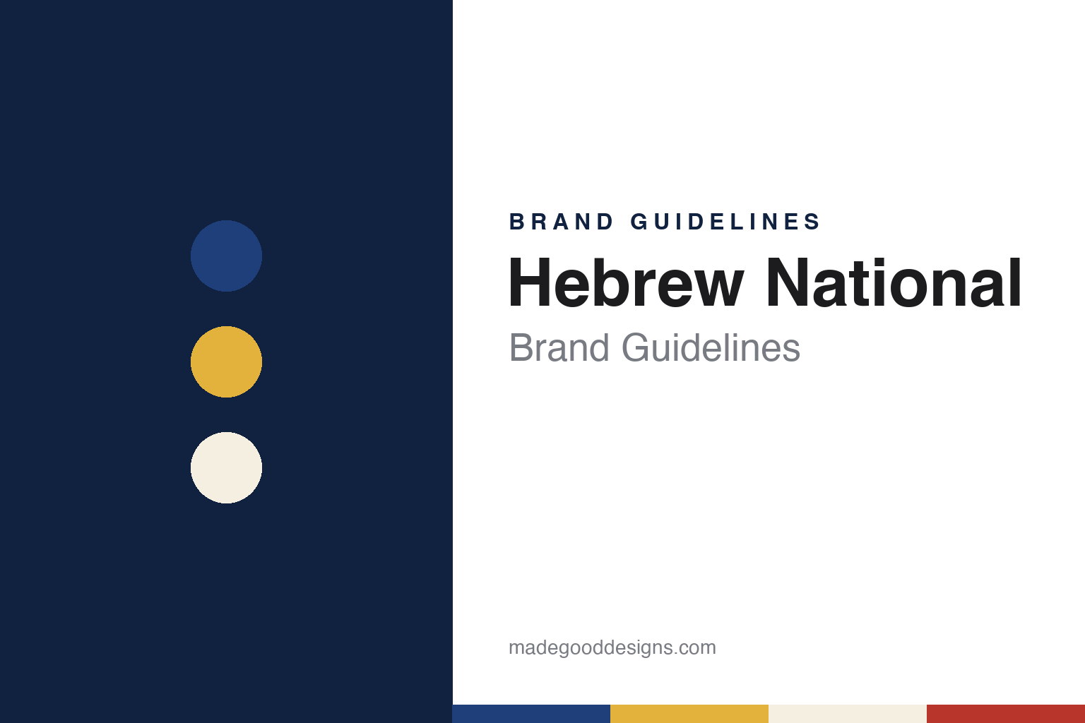 Hebrew National brand guidelines — abstract colour discs and material texture (original homage; not a Hebrew National product or logo)