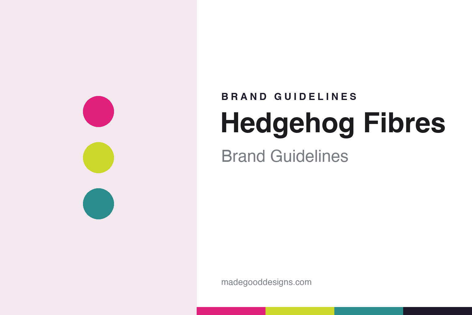 Hedgehog Fibres brand guidelines — abstract colour discs and material texture (original homage; not a Hedgehog Fibres product or logo)