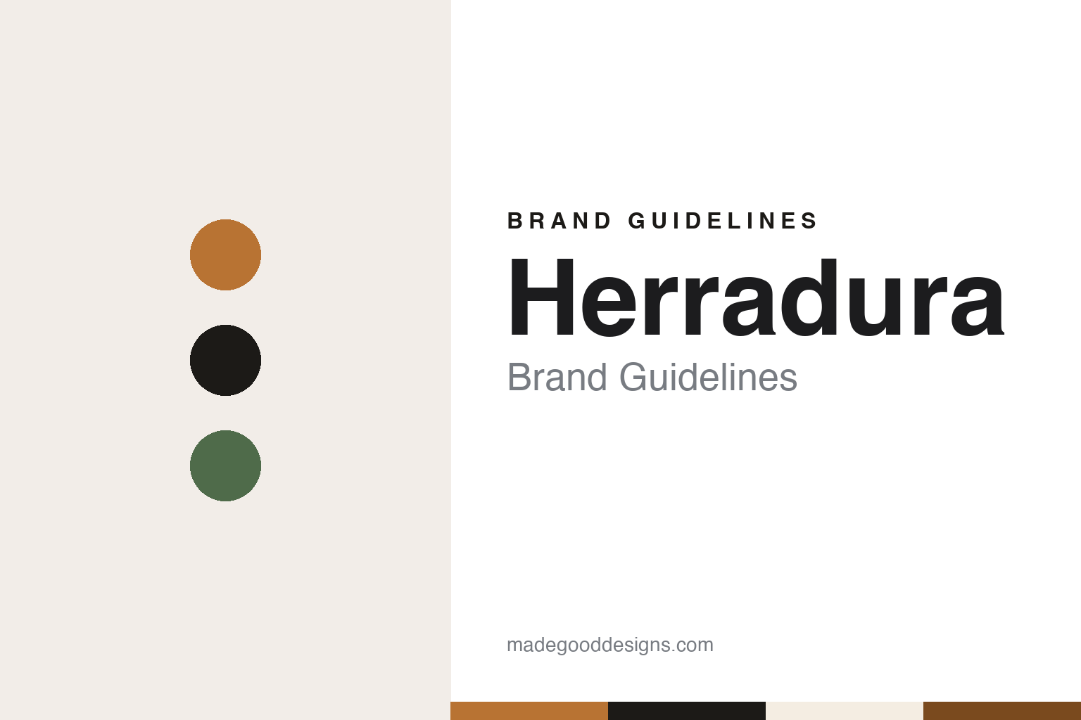 Herradura brand guidelines — abstract colour discs and material texture (original homage; not a Herradura product or logo)