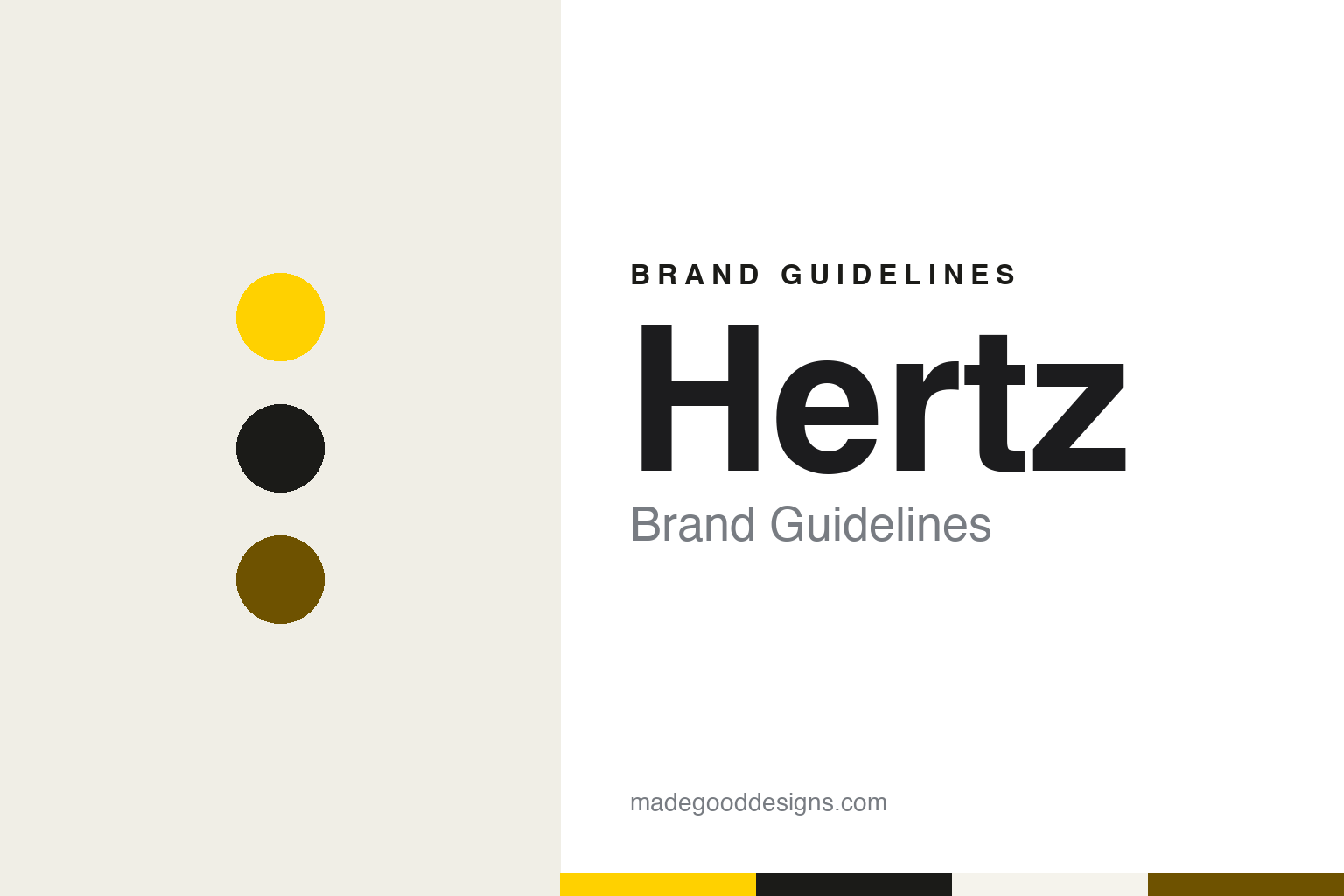 Hertz Brand Guidelines: A 1918 Chicago Rental Firm in Yellow and Black
